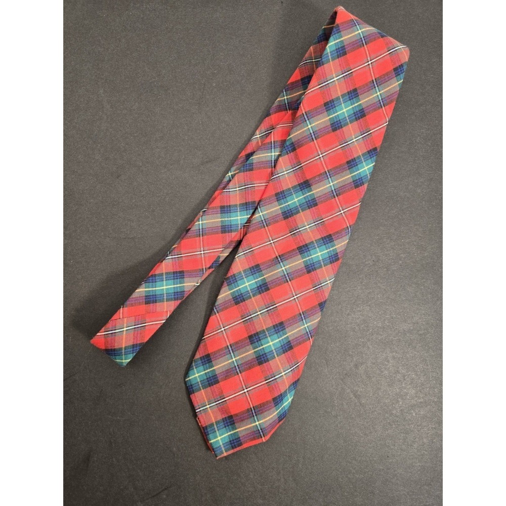 Pendleton Country Traditionals Mens Dress Tie Plaid Red Navy Green Gold Cotton